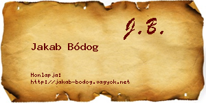 Jakab Bódog névjegykártya